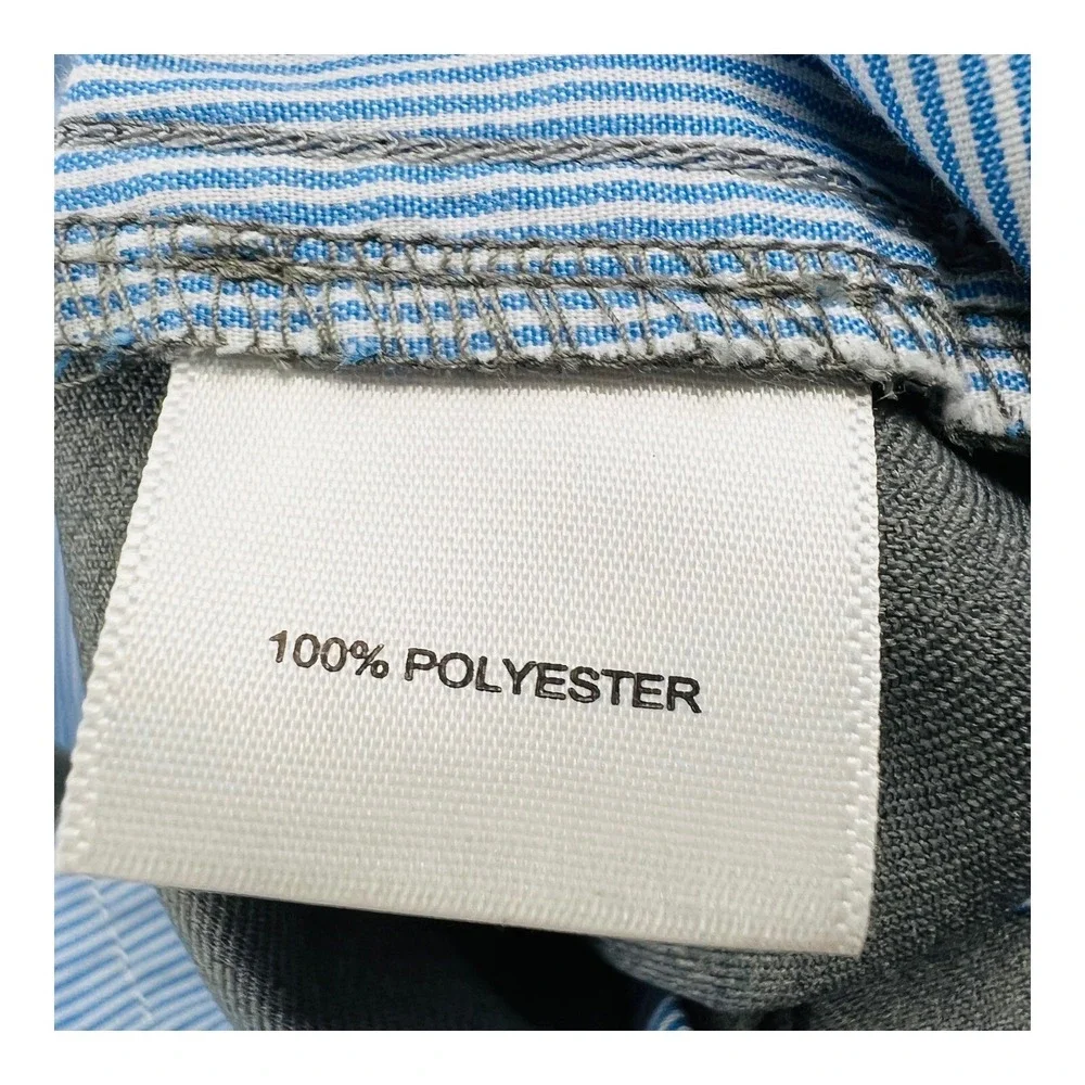 Peter MIllar Wicking Gray Flat Front Polyester Golf‎ Pants Mens Size 36X32